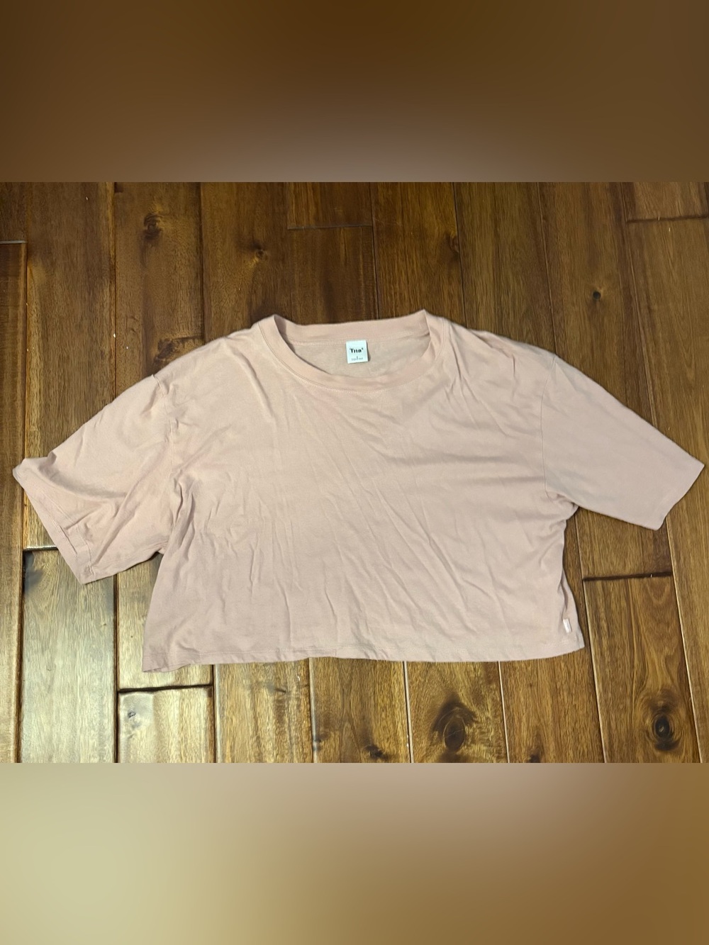 TNA Women's Cropped Tee in Blush Pink
